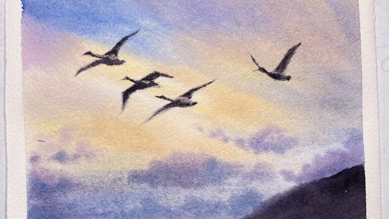 How To Paint Birds In The Sky